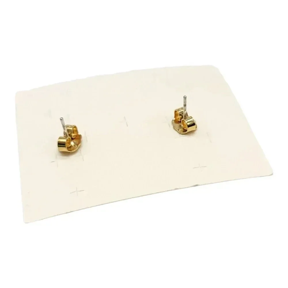 Avon Vintage 1992 Endless Knot Pierced Earrings Small NOS Gold Tone